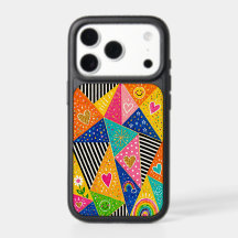 Bunte Patchwork-Herzen und Regenbögen OtterBox iPh