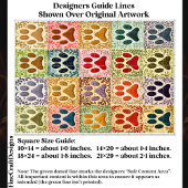 Bunte Patchwork-Pfotenabdrücke-Quilt EN8 Découpage Seidenpapier