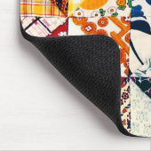 Bunte Patchwork-Steppdecke Mousepad (Ecke)