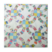 Bunte Patchworksteppdecke Fliese (Vorderseite)