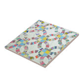 Bunte Patchworksteppdecke Fliese (Seite)
