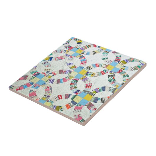 Bunte Patchworksteppdecke Fliese (Seite)