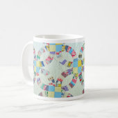 Bunte Patchworksteppdecke Kaffeetasse (Vorderseite Links)