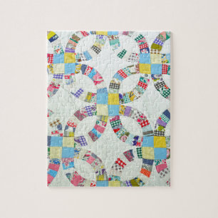 Bunte Patchworksteppdecke Puzzle