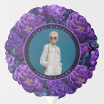 Bunte Peonies Geburtstagsballon für Party-Stimmung