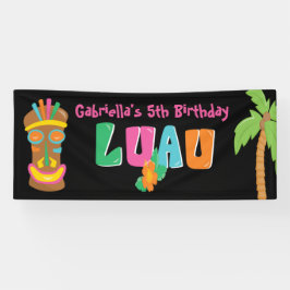 Bunte personalisierte Luau Party Tiki Fahne Banner
