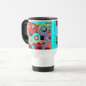 Bunte personalisierte Reise-Tasse Reisebecher (Vorderseite Links)