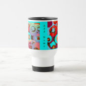 Bunte personalisierte Reise-Tasse Reisebecher (Mittel)