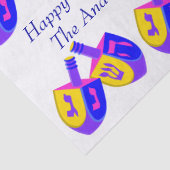 Bunte personalisierte Spaß-Kinder Chanukkas Seidenpapier (Detail)