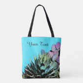 Bunte personalisierte Tasche, Agave u. Kaktus Tasche (Rückseite)