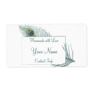 Bunte personalisierte Vintage Pfau-Feder
