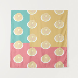 Bunte Pfannkuchen Pop Art Stil Wandteppich
