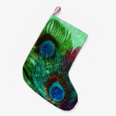 Bunte Pfau-Federn Kleiner Weihnachtsstrumpf (Vorderansicht (hängend))