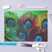 Bunte Pfau-Federn Seidenpapier (Handwerk)