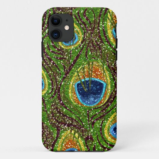 Bunte Pfauenfeder-Muster Case-Mate iPhone Hülle (Rückseite)