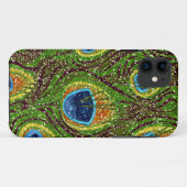 Bunte Pfauenfeder-Muster Case-Mate iPhone Hülle (Rückseite (Horizontal))