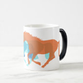 Bunte Pferde laufen Verwandlungstasse (VorderseiteRechts)