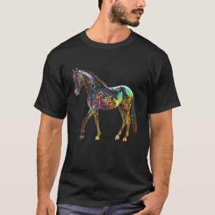 Bunte Pferdekunst Tier Pferd T-Shirt