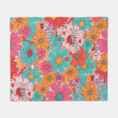 Bunte Pflegekraft Blumenmuster (1) Fleecedecke (Vorderseite (Horizontal))