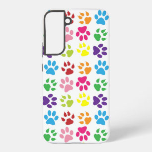 Bunte Pfoten, Hundepfoten, Katzenpfoten Samsung Galaxy Hülle