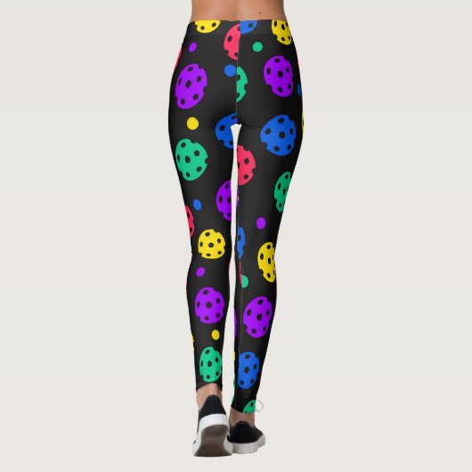 Bunte Pickleball-Balls Leggings (Rückseite)