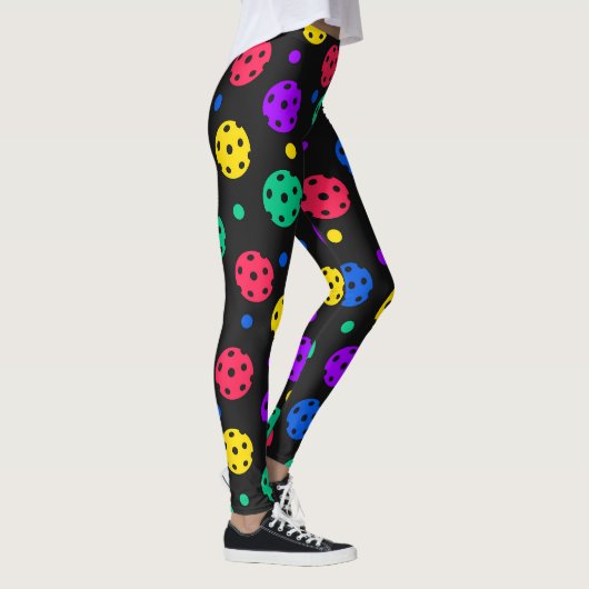 Bunte Pickleball-Balls Leggings (Rechts)