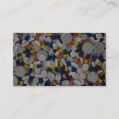 Bunte Pillen Visitenkarte (Rückseite)