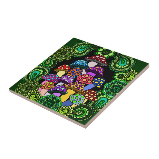 Bunte Pilz-Fliese Fliese (Seite)