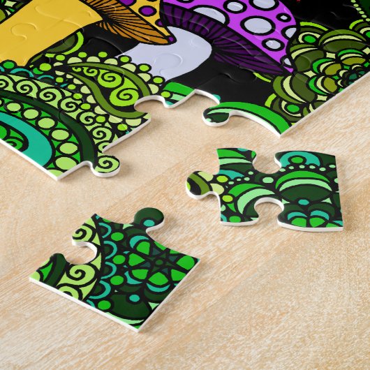 Bunte Pilz-Puzzle Puzzle (Seite)