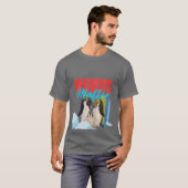 Bunte Pinguinfamilienliebe T-Shirt (Vorne ganz)