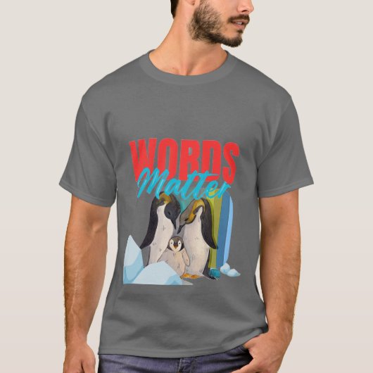 Bunte Pinguinfamilienliebe T-Shirt (Vorderseite)