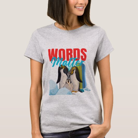 Bunte Pinguinfamilienliebe T-Shirt (Vorderseite)