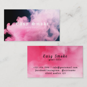 Bunte Pink Smoke Vape Shop Visitenkarte