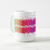Bunte Pixel Kaffeetasse (Vorderseite Links)