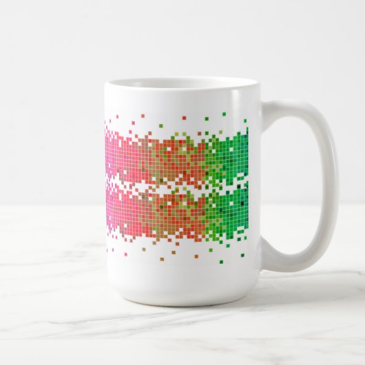 Bunte Pixel Kaffeetasse (Rechts)