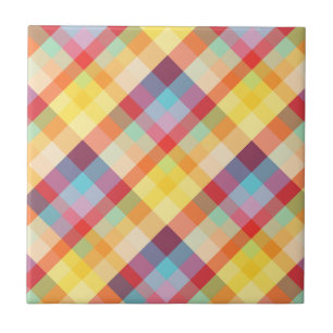 Bunte Pixelated karierte Fliese