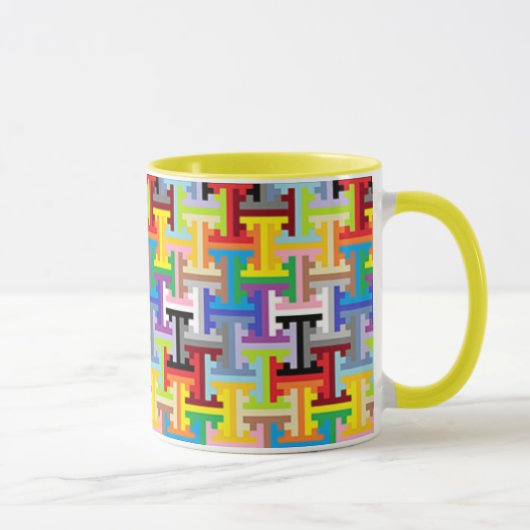 Bunte Pixelmuster-Tasse Tasse (Rechts)