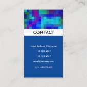 Bunte Pixelmusterherausragendabdeckung Visitenkarte (Rückseite)