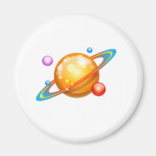 Bunte Planeten Magnet