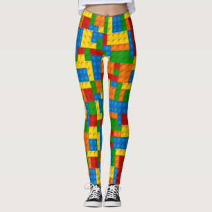 Bunte Plastik-Block-Leggings Leggings