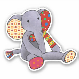 Bunte Plüschtiere Aufkleber