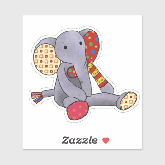 Bunte Plüschtiere Aufkleber (Blatt)