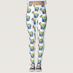 Bunte polarer Bär Sankt-Gewohnheits-Leggings Leggings