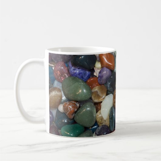 Bunte Poliersteine Kaffeetasse (Links)