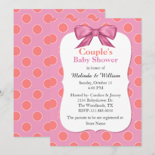Bunte Polka Dot Baby Shower Einladung für Paare