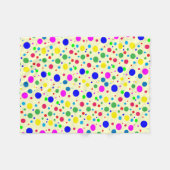 Bunte Polka Dot Bubbles Fleece Blankon (Vorderseite (Horizontal))