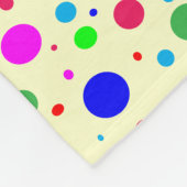 Bunte Polka Dot Bubbles Fleece Blankon (Ecke)