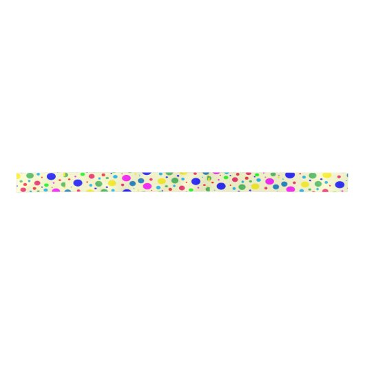 Bunte Polka Dot Bubbles Ribbon Satinband (Vorderseite)