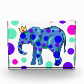 Bunte Polka Dot Foto Block (Vorderseite)