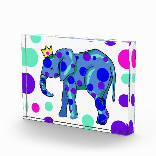 Bunte Polka Dot Foto Block (Rechts)
